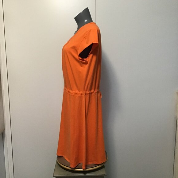 Lululemon Cotton Chill It Dress with Cap Sleeves and Cinch Waist Size L - Picture 6 of 14